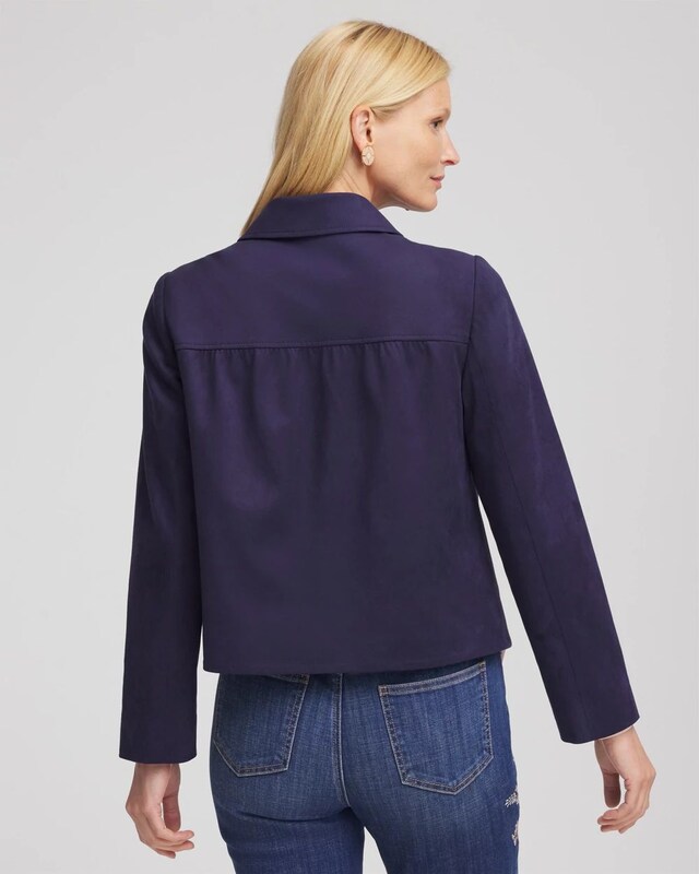 Suede Cropped Jacket - image 3